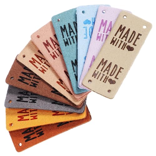GARIOUANS 10Stücke DIY Lederetiketten für Kleidung Handgefertigte Etiketten mit Löchern Vielseitig Einsetzbar für Stricken und Handwerksprojekte Farben Erhältlich GARIOUANS 10Stücke DIY Lederetiketten für Kleidung Handgefertigte Etiketten mit Löchern Vielseitig Einsetzbar für Stricken und Handwerksprojekte Farben Erhältlich von GARIOUANS