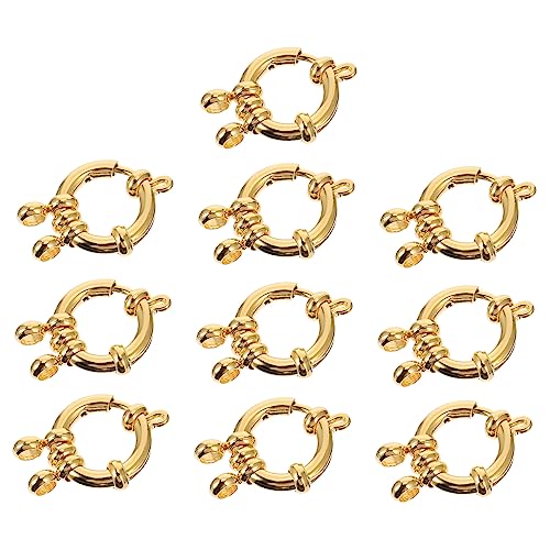 GARIOUANS 10Stücke Federverschlüsse für DIY Schmuck Runde Druckknopfverschlüsse für Armbänder und Projekte Glänzendes Design für Schmuckzubehör von GARIOUANS