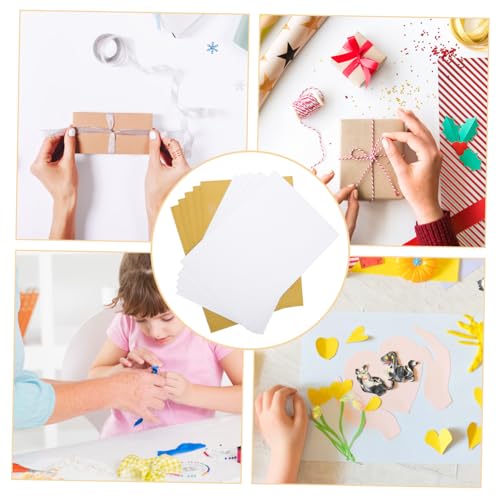 GARIOUANS 10Stücke Glitzerpapier Gold Silber Funkelndes DIY Bastelpapier für Scrapbooking und Kreative Projekte Hochwertiges Einseitiges Glitzer Kartenmaterial von GARIOUANS
