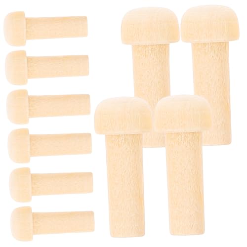 GARIOUANS 10Stücke Holzachsenstifte Unvollendete Holzspielzeug Halterungen DIY Holzstifte mit Langlebige Holzverbindungselemente für Möbel und Spielzeugprojekte von GARIOUANS