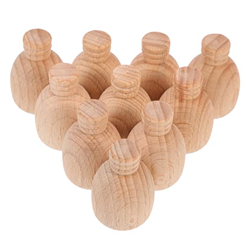 GARIOUANS 10Stücke Holzpflockpuppen Unbemalt DIY Bastelset Naturholz Blanko Holzfiguren zum Bemalen für Projekte und Kinderhandarbeiten von GARIOUANS