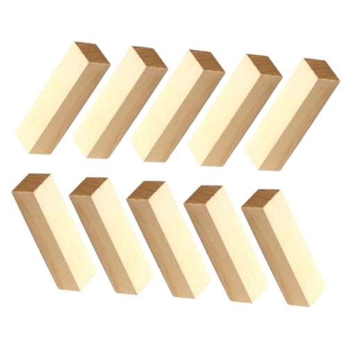 GARIOUANS 10Stücke Holzschnitzblöcke Kiefernholz Glatte Unbehandelte Blöcke für Holzschnitzerei und DIY Projekte für Anfänger und Sicher und Robust Einfach zu Gestalten von GARIOUANS