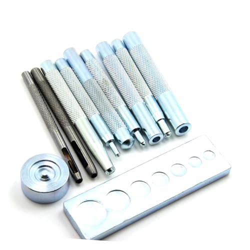 GARIOUANS 11 Stück Teiliges Nietwerkzeug mit Stabiler Basis Breiten Langlebiges Metall Extra Lange Griffe für Komfortables Stanzen und Befestigen von Druckknöpfen Nieten Ösen für GARIOUANS 11 Stück Teiliges Nietwerkzeug mit Stabiler Basis Breiten Langlebiges Metall Extra Lange Griffe für Komfortables Stanzen und Befestigen von Druckknöpfen Nieten Ösen für von GARIOUANS