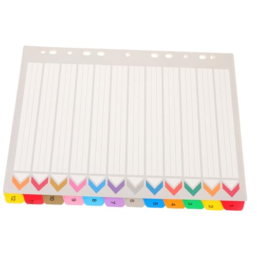 GARIOUANS 12 Blatt Notizbuch Trennblätter Bunte Registerkarten für Einfache Organisation im Büro Zuhause für Schüler Studierende Passend für Ringbücher Notizblöcke GARIOUANS 12 Blatt Notizbuch Trennblätter Bunte Registerkarten für Einfache Organisation im Büro Zuhause für Schüler Studierende Passend für Ringbücher Notizblöcke von GARIOUANS