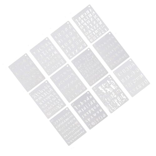 GARIOUANS 12 Blatt Teilige Wiederverwendbare Schablonen aus Hochwertigem Pet und Waschbar DIY Alphabet Zahlen Malschablonen für Kreative Kunst und Frühe Bildung Leicht und Langlebig für GARIOUANS 12 Blatt Teilige Wiederverwendbare Schablonen aus Hochwertigem Pet und Waschbar DIY Alphabet Zahlen Malschablonen für Kreative Kunst und Frühe Bildung Leicht und Langlebig für von GARIOUANS