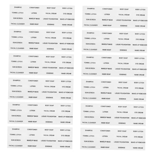 GARIOUANS 12 Blatt Transparente Wasserdichte Reise Etiketten für Toilettenartikel Wasserfeste Aufkleber zur Organisation von Shampoo und Kosmetikflaschen Klare Labels zur Einfachen GARIOUANS 12 Blatt Transparente Wasserdichte Reise Etiketten für Toilettenartikel Wasserfeste Aufkleber zur Organisation von Shampoo und Kosmetikflaschen Klare Labels zur Einfachen von GARIOUANS