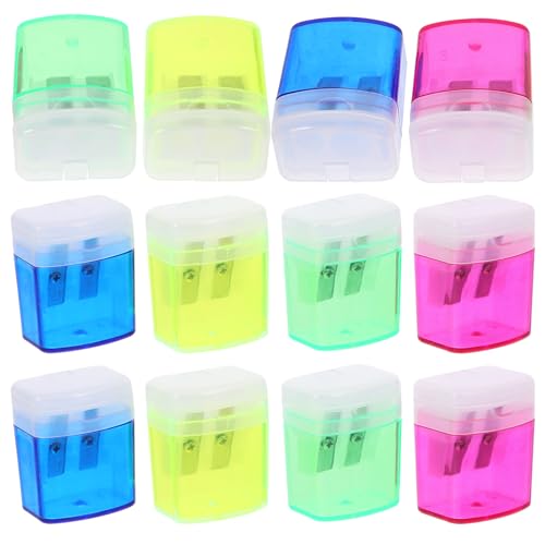 GARIOUANS 12 Stück Doppelter Bleistiftspitzer im Praktische und Tragbare Handanpassungen Rosa Grün Blau und Neon Gelb für Bürobedarf und Schule GARIOUANS 12 Stück Doppelter Bleistiftspitzer im Praktische und Tragbare Handanpassungen Rosa Grün Blau und Neon Gelb für Bürobedarf und Schule von GARIOUANS
