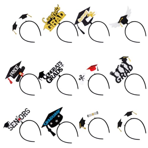 GARIOUANS 12 Stück Graduation Party Haarband Dekoratives Stirnband für Abschlussfeier Lustige Fotorequisiten für Abschlussfeiern Vielseitiges Festival Haaraccessoire für Cosplay und Partys GARIOUANS 12 Stück Graduation Party Haarband Dekoratives Stirnband für Abschlussfeier Lustige Fotorequisiten für Abschlussfeiern Vielseitiges Festival Haaraccessoire für Cosplay und Partys von GARIOUANS