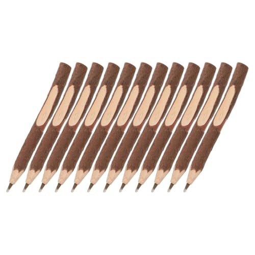 GARIOUANS 12 Stück Holz Kugelschreiber Handgefertigte Stifte aus Natürlichem Holz mit Schwarzer für Bürobedarf und Schulbedarf Rustikales Design für Einzigartiges Schreiberlebnis von GARIOUANS