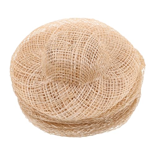 GARIOUANS 12 Stück Mini Imitation Strohhalm Hüte Handgewebte Kleine Puppenhüte Für DIY Bastelprojekte Plüschtiere Dollhouse Dekoration Beige von GARIOUANS