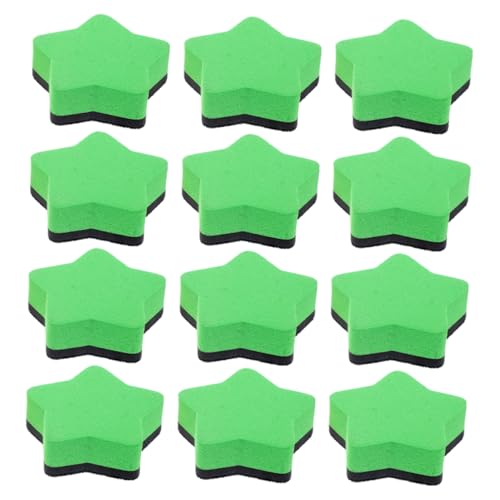GARIOUANS 12 Stück Pentagramm Radierbrett Klein Weiß Magnetisch Mini Radiergummis Zum Trockenlöschen Für Im Klassenzimmer Tragbarer Trockenlösch Radiergummi Trockenlösch Radiergummis von GARIOUANS