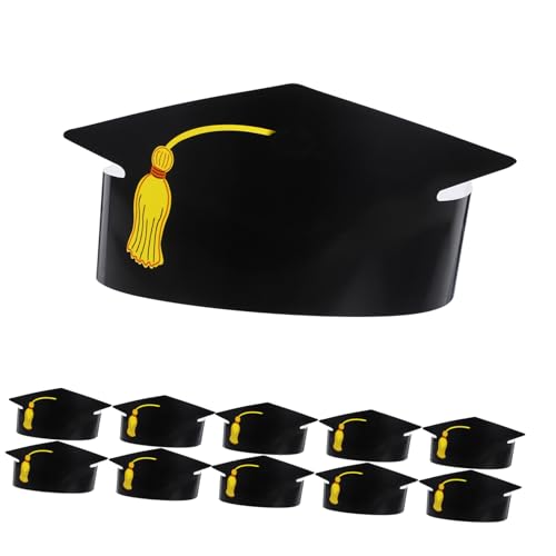GARIOUANS 12 Stück Teiliges Diy Graduation Paper Hats Klassische Papier Abschlussmützen Kreative Bastelidee für Abschlussfeiern Partydekoration und Schulveranstaltungen Fördert Fantasie und von GARIOUANS