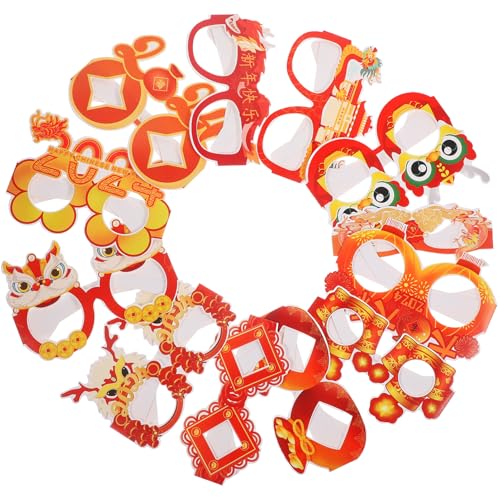 GARIOUANS 12 Stück Teiliges Drachenjahr Party Papierbrillen Neujahrs-Sonnenbrillen Buntes Design Vielseitige Fotorequisiten für Erwachsene Silvester Feier GARIOUANS 12 Stück Teiliges Drachenjahr Party Papierbrillen Neujahrs-Sonnenbrillen Buntes Design Vielseitige Fotorequisiten für Erwachsene Silvester Feier von GARIOUANS