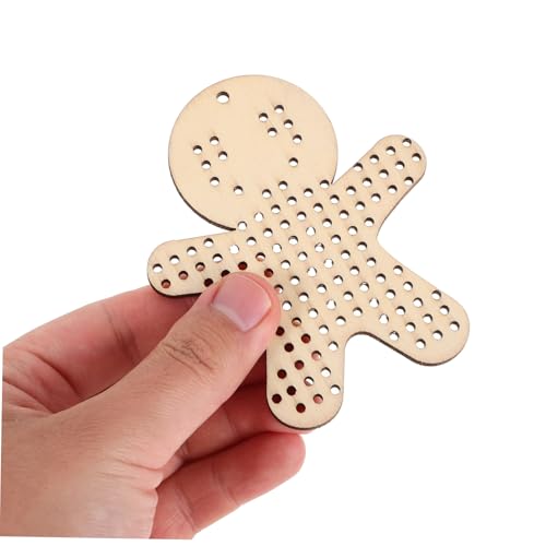 GARIOUANS 12 Stück Teiliges Holzanhänger Lebkuchenmännchen Form Blanko Cross Stitch Stickvorlagen mit Löchern Naturholz Diy Stickerei Anhänger für Weihnachten Basteln GARIOUANS 12 Stück Teiliges Holzanhänger Lebkuchenmännchen Form Blanko Cross Stitch Stickvorlagen mit Löchern Naturholz Diy Stickerei Anhänger für Weihnachten Basteln von GARIOUANS