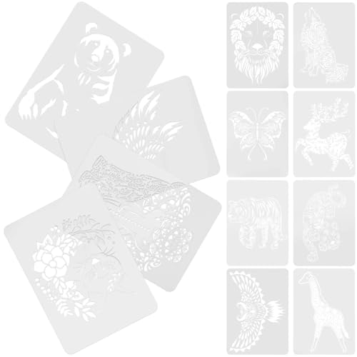 GARIOUANS 12 Stück Teiliges Kleine Tierschablonen aus Kunststoff Wiederverwendbare Malvorlagen für DIY Wand Holz Bastelprojekte für Kreative Geschenke GARIOUANS 12 Stück Teiliges Kleine Tierschablonen aus Kunststoff Wiederverwendbare Malvorlagen für DIY Wand Holz Bastelprojekte für Kreative Geschenke von GARIOUANS