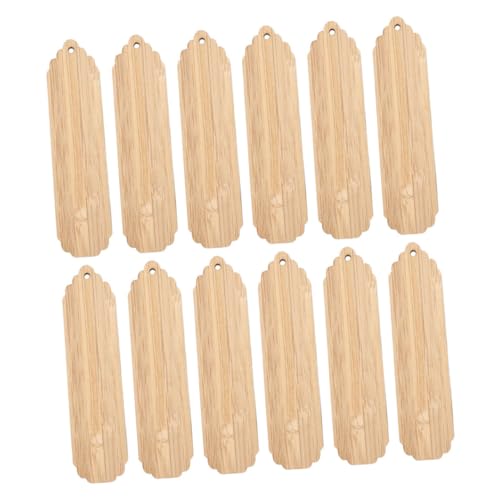 GARIOUANS 12 Stück Teiliges Leere Holz Lesezeichen aus Bambus DIY Bastelmaterial für Gravur und Bemalung Unbemalte Holzanhänger für Kreative Buchmarker Projekte und Personalisierte GARIOUANS 12 Stück Teiliges Leere Holz Lesezeichen aus Bambus DIY Bastelmaterial für Gravur und Bemalung Unbemalte Holzanhänger für Kreative Buchmarker Projekte und Personalisierte von GARIOUANS