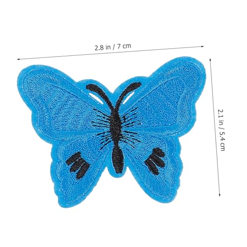 GARIOUANS 12 Stück Teiliges Schmetterling Bügelflicken Aufnäher mit Einzigartiger Stickerei DIY Kleidung Reparatur und Dekoration Selbstklebend Aufbügeln Geeignet für Kleidung Taschen Hüte von GARIOUANS