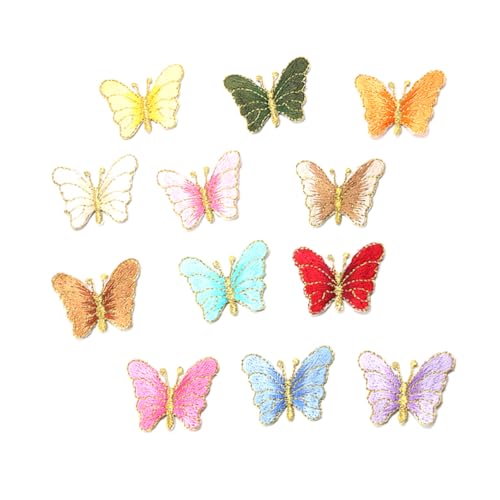 GARIOUANS 12 Stück Teiliges Schmetterling Bügelflicken mit Hot Melt Kleber Bestickte Patches zum Aufbügeln für Kleidung Taschen Jeans Hüte DIY Reparatur und Dekoration GARIOUANS 12 Stück Teiliges Schmetterling Bügelflicken mit Hot Melt Kleber Bestickte Patches zum Aufbügeln für Kleidung Taschen Jeans Hüte DIY Reparatur und Dekoration von GARIOUANS
