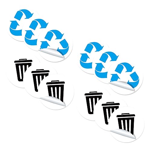 GARIOUANS 12 Stück Teiliges Selbstklebende Wasserdichte Mülltonnen aufkleber zur Abfalltrennung Recycling Dekor für Abfalleimer Leicht Anzubringen für Küche Büro und Haushalt GARIOUANS 12 Stück Teiliges Selbstklebende Wasserdichte Mülltonnen aufkleber zur Abfalltrennung Recycling Dekor für Abfalleimer Leicht Anzubringen für Küche Büro und Haushalt von GARIOUANS