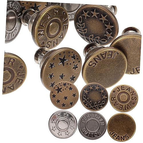 GARIOUANS 12 Stück Teiliges Verstellbares Jeansknopf mit Nagelfreien Taillenschnallen Abnehmbare Hosenclip Buttons für Einfache Taillenverstellung und Vielseitige Kleidung Wie Hosen Shorts von GARIOUANS