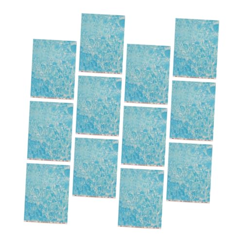 GARIOUANS 12 Stück Wellenaufkleber Scrapbooking Papierblock Textur Scrapbook Papier Wassermuster Scrapbooking Papier Wasserhintergrund Klassenzimmer Aufkleber von GARIOUANS