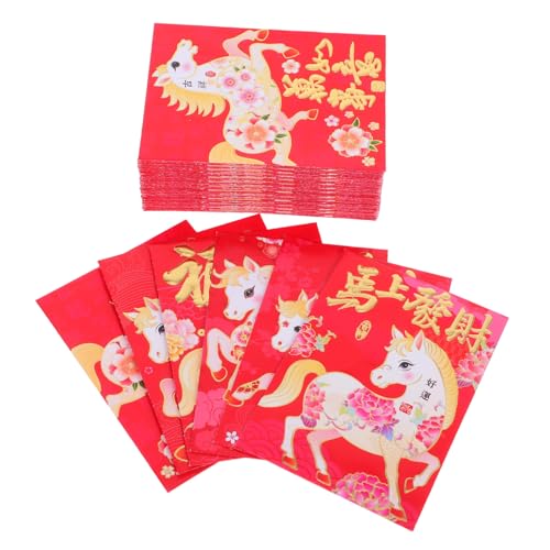 GARIOUANS 120 Stück Chinesische Neujahrsumschläge Pferde Motiv Große Rote Umschläge für Karten Vielseitig für Frühlingsfest Hochzeit und GARIOUANS 120 Stück Chinesische Neujahrsumschläge Pferde Motiv Große Rote Umschläge für Karten Vielseitig für Frühlingsfest Hochzeit und von GARIOUANS