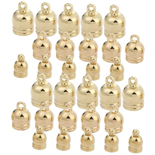 GARIOUANS 120 Stück Teiliges DIY Quetschkalotten Metallische Endkappen für Tassel Schmuckherstellung Langlebige Armband und Halsketten Endhülsen Vielseitig für Anhänger Schlüsselanhänger von GARIOUANS