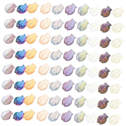 GARIOUANS 120 Stück Teiliges Glasfisch Perlen für Schmuckherstellung Handgefertigte Bunte Glasperlen mit Glatter Oberfläche für DIY Armbänder Halsketten und Dekorative Bastelarbeiten GARIOUANS 120 Stück Teiliges Glasfisch Perlen für Schmuckherstellung Handgefertigte Bunte Glasperlen mit Glatter Oberfläche für DIY Armbänder Halsketten und Dekorative Bastelarbeiten von GARIOUANS