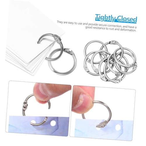 GARIOUANS 120 Stück Teiliges Metall Buchbinderinge Silber Stabile Loseblatt Ringe mit Sicherem Verschluss für Notizbücher Karteikarten und Planer Langlebig und Kratzfest für Scrapbooking von GARIOUANS