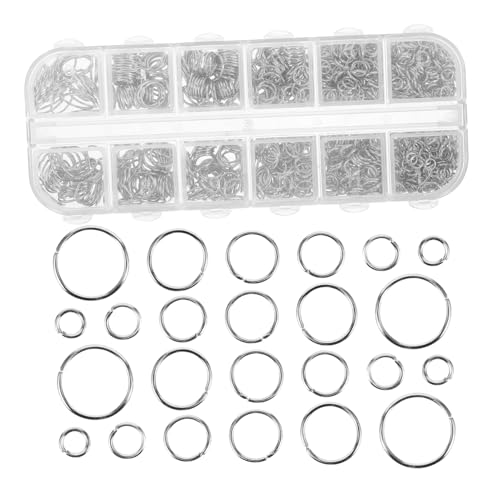GARIOUANS 1200Stücke Sprungringe für DIY Schmuck Offene Ringe für Armbänder und Schlüsselanhänger Robuste Langlebige Biegeringe Silberfarbe GARIOUANS 1200Stücke Sprungringe für DIY Schmuck Offene Ringe für Armbänder und Schlüsselanhänger Robuste Langlebige Biegeringe Silberfarbe von GARIOUANS
