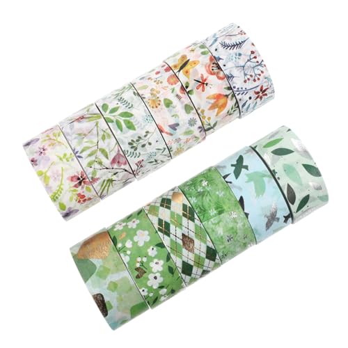 GARIOUANS 12Rollen Washi Tape Dekorative Klebebänder mit Verschiedenen Mustern für Scrapbooking und DIY Projekte von GARIOUANS