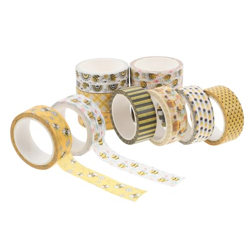 GARIOUANS 12Rollen Washi Tape mit Bienenthema DIY Klebeband für Scrapbooking Geschenkverpackungen und Bastelprojekte Vielfältige Designs für Dekorationen und Journaling GARIOUANS 12Rollen Washi Tape mit Bienenthema DIY Klebeband für Scrapbooking Geschenkverpackungen und Bastelprojekte Vielfältige Designs für Dekorationen und Journaling von GARIOUANS
