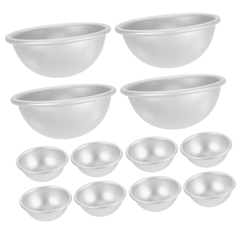 GARIOUANS 12Stücke Teiliges Kreative Aluminium Hemisphärenformen für Badesalze Handgefertigte DIY Badebomben und Leicht zu Reinigen von GARIOUANS
