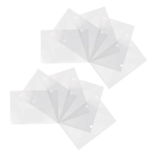 GARIOUANS 12Stücke Transparente Dokumententaschen Vielseitige Dateiorganisatoren für Bürobedarf und Schule Leicht und Stabil Aufbewahrungslösung für Wichtige Unterlagen von GARIOUANS