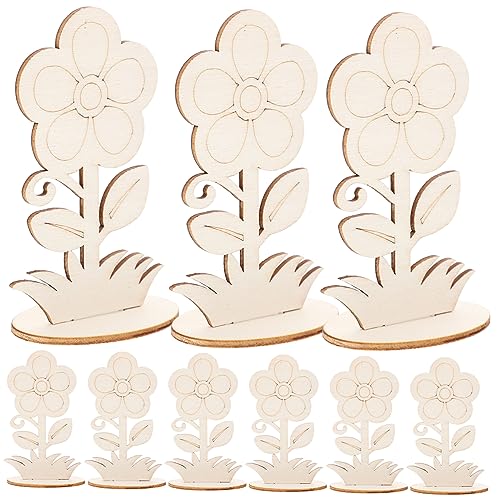 GARIOUANS 12Stücke Unvollendete Holzblumen zum Basteln DIY Holzdekoration zum Bemalen für Projekte und für und Feierlichkeiten GARIOUANS 12Stücke Unvollendete Holzblumen zum Basteln DIY Holzdekoration zum Bemalen für Projekte und für und Feierlichkeiten von GARIOUANS