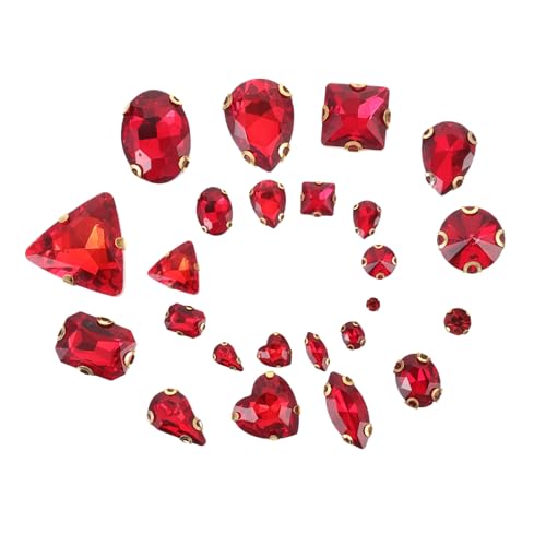 GARIOUANS 130 Stück Teiliges Strasssteine zum Aufnähen Rote Krallenverzierung für DIY Kleidung Schmuck und Accessoires Langlebig Dreidimensional für Alltag Hochzeit und GARIOUANS 130 Stück Teiliges Strasssteine zum Aufnähen Rote Krallenverzierung für DIY Kleidung Schmuck und Accessoires Langlebig Dreidimensional für Alltag Hochzeit und von GARIOUANS