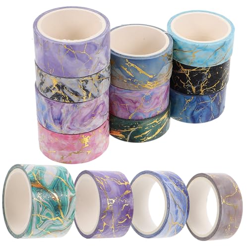 GARIOUANS 14 Rollen Marble Washi Tape DIY Bastelband Dekoratives Klebeband für Scrapbooking Tagebuch Karten Handwerk von GARIOUANS