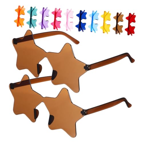 GARIOUANS 14 Stück Rahmen Stern Sonnenbrille Neonfarben Partybrillen für Erwachsene und Accessoires für Junggesellenabschiede und Feiern Einzigartiges Design für Einen Modischen Look von GARIOUANS