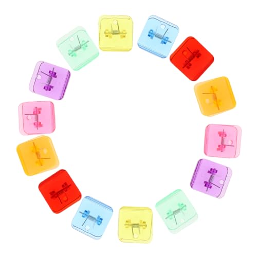GARIOUANS 14 Stück Teiliges Transparente Clips Multifunktionale Büroklammern Farben für Dokumente Schule und Haushalt Organisieren und von Unterlagen von GARIOUANS