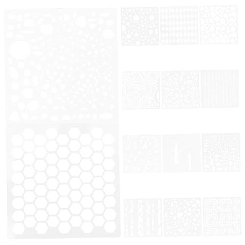 GARIOUANS 14 Stück Teiliges Wiederverwendbarer Kunststoff malschablonen Dekorative Leichte Zeichenvorlagen mit Hohlraum design für DIY Malerei Leinwand Papier und Heimdekoration GARIOUANS 14 Stück Teiliges Wiederverwendbarer Kunststoff malschablonen Dekorative Leichte Zeichenvorlagen mit Hohlraum design für DIY Malerei Leinwand Papier und Heimdekoration von GARIOUANS