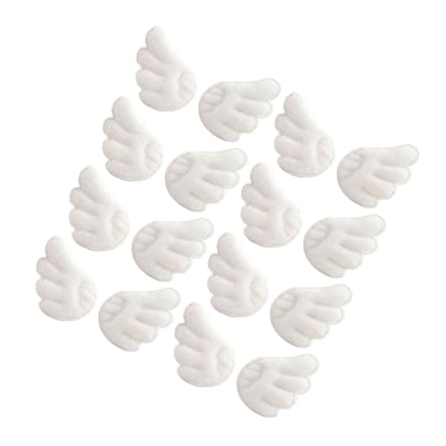 GARIOUANS 15 Paare Weiße Engelsflügel Aufnäher Zum Aufnähen Und Bügeln DIY Stoffflicken Für Kinderkleidung Schuhe Haaraccessoires Strapazierfähige Textilapplikationen Für Jeans Taschen Hüte von GARIOUANS