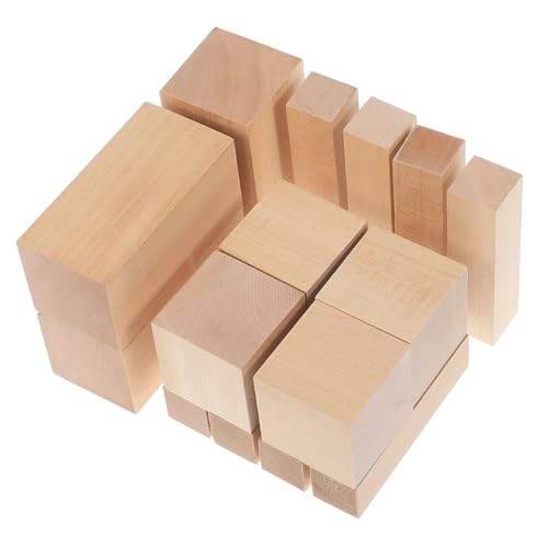 GARIOUANS 15 Stück Teiliges Holzklötze Bastelset Naturbelassene Rechteckige und Quadratische Blanko Holzblöcke Vielseitig Schnitzbare Holzstücke für DIY Holzschnitzerei Familienprojekte und GARIOUANS 15 Stück Teiliges Holzklötze Bastelset Naturbelassene Rechteckige und Quadratische Blanko Holzblöcke Vielseitig Schnitzbare Holzstücke für DIY Holzschnitzerei Familienprojekte und von GARIOUANS