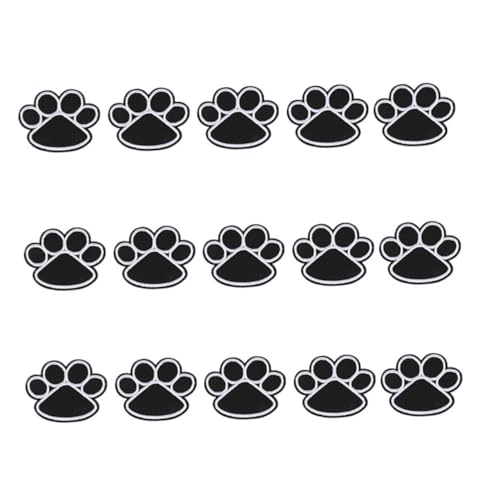 GARIOUANS 15 Stück Teiliges Hundepfoten DIY Kleidung Applikationen Selbstklebende Stickerei Patches Reparatur Dekorationsfreundlich für Jeans Taschen Hüte Schuhe Vielseitig Einsetzbar von GARIOUANS