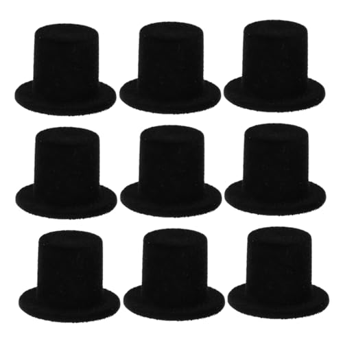 GARIOUANS 15 Stück Teiliges Miniatur Puppenhüte aus Langlebigem Flockiertem Harz für DIY Bastelarbeiten Weihnachts und Halloween Dekoration Geeignet für Puppen und Handwerksprojekte von GARIOUANS