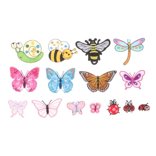 GARIOUANS 15 Stück Teiliges Schmetterling Bügelflicken Bestickte Applikationen für Kleidung DIY Reparatur und Dekoration Hautfreundlich Langlebig Geeignet für Shirts Jacken Taschen Hüte und von GARIOUANS