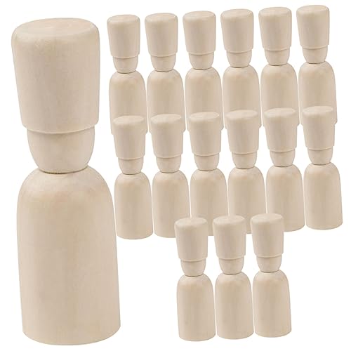 GARIOUANS 15 Stück Teiliges Unbemalte Holz Peg Puppen für DIY Bemalung Natürliche Holzfiguren für Kreative Personalisierbare Spielzeugpuppen für Ostern und Wohnkultur GARIOUANS 15 Stück Teiliges Unbemalte Holz Peg Puppen für DIY Bemalung Natürliche Holzfiguren für Kreative Personalisierbare Spielzeugpuppen für Ostern und Wohnkultur von GARIOUANS