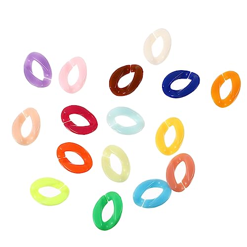GARIOUANS 150 Stück Acryl Kettenringe für DIY Schmuckherstellung Bunte Verbindungsringe für Schlüsselanhänger Armbänder Handyketten und Bastelprojekte von GARIOUANS