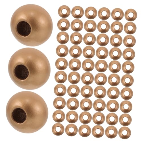 GARIOUANS 150 Stück Große Loch Holzperlen Gefärbte Runde Abstandshalter für DIY Schmuck für Armbänder Halsketten und Kreative Bastelprojekte von GARIOUANS