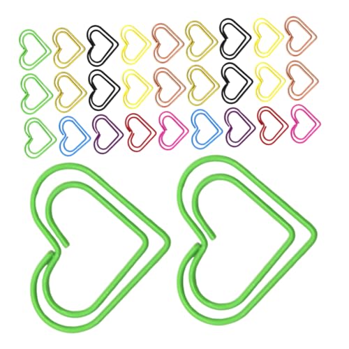 GARIOUANS 150 Stück Liebe Büroklammer Büroklammern für zu Hause Büroklammer-Herz kleine Zierklammern neuartige Büroklammern geformte Papierklammern Clips in Herzform Büro-Memo-Clips Metall von GARIOUANS