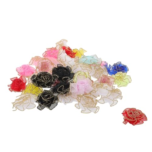 GARIOUANS 150 Stück Mesh Kunstblumen Mini Nelken Köpfe Leichte Blumenapplikationen zum Nähen für Hochzeitskleider Brautschmuck DIY Bastelprojekte und Modeaccessoires GARIOUANS 150 Stück Mesh Kunstblumen Mini Nelken Köpfe Leichte Blumenapplikationen zum Nähen für Hochzeitskleider Brautschmuck DIY Bastelprojekte und Modeaccessoires von GARIOUANS